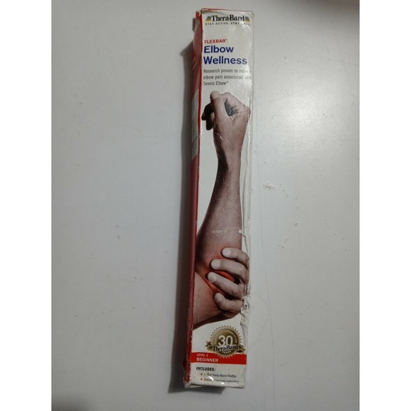 Thera-Band Flex Bar RED Light Resistance Grip Wrist Hand Tennis Elbow Rehab - Picture 1 of 6